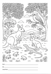 Boonah in Bloom Colouring Competition Sheet Option 1