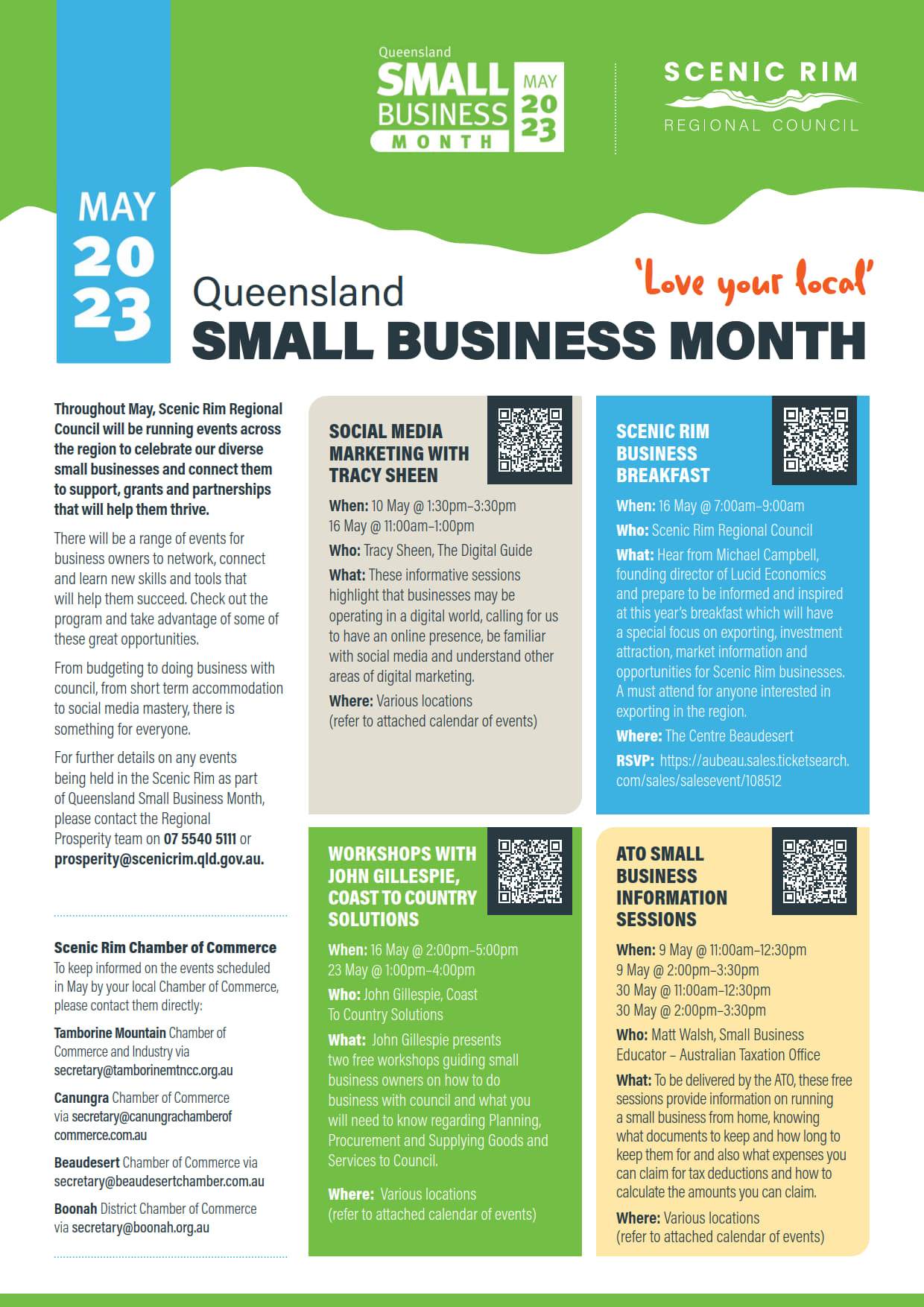 Small Business Month Boonah District Chamber of Commerce Inc