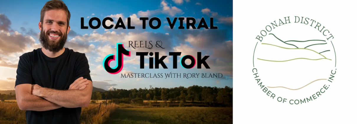 Rory Bland presents a TikTok Masterclass workshop on behalf of the Boonah District Chamber of Commerce